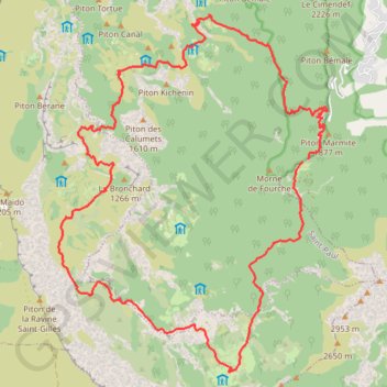 Itinéraire Boucle Sud dans le cirque de Mafate (Réunion), distance, dénivelé, altitude, carte, profil, trace GPS