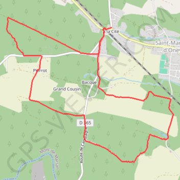 Itinéraire Saint Martin d'oney, distance, dénivelé, altitude, carte, profil, trace GPS