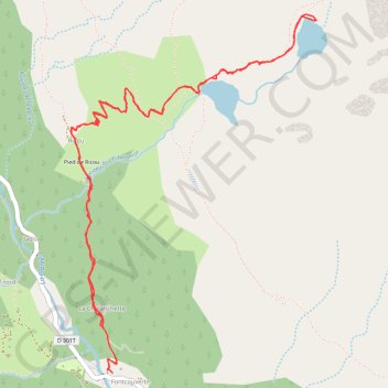 Itinéraire Lacs Laramon et Serpent, distance, dénivelé, altitude, carte, profil, trace GPS