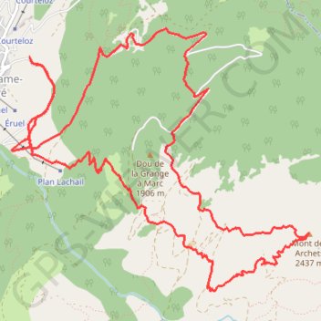 Itinéraire Mont des Archers, distance, dénivelé, altitude, carte, profil, trace GPS
