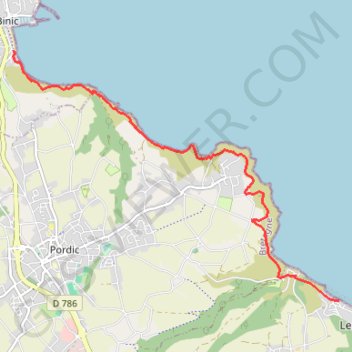 Itinéraire Randonnée_N2__._8_km_à_la_plage_des_rosaires, distance, dénivelé, altitude, carte, profil, trace GPS