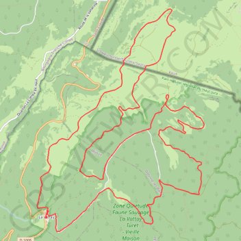 Itinéraire Les pistes de La Vattay (haut Jura), distance, dénivelé, altitude, carte, profil, trace GPS