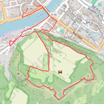 Itinéraire Promenade sur les remparts du Mont d'Haurs, distance, dénivelé, altitude, carte, profil, trace GPS