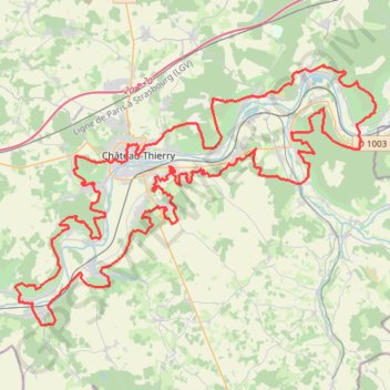 Itinéraire Ultra Tour Trail Vallée Marne, distance, dénivelé, altitude, carte, profil, trace GPS