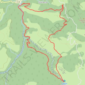 Itinéraire Le circuit d'Holzarte depuis Logibar, distance, dénivelé, altitude, carte, profil, trace GPS