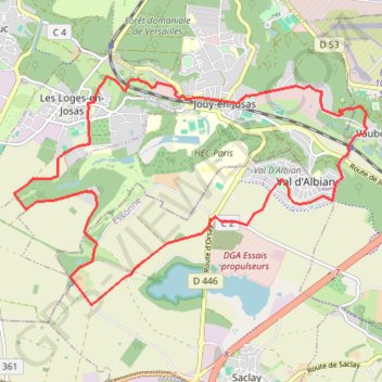 Itinéraire Autour de Jouy en Josas, distance, dénivelé, altitude, carte, profil, trace GPS