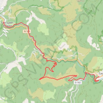 Itinéraire Stevenson - Etape 3, distance, dénivelé, altitude, carte, profil, trace GPS
