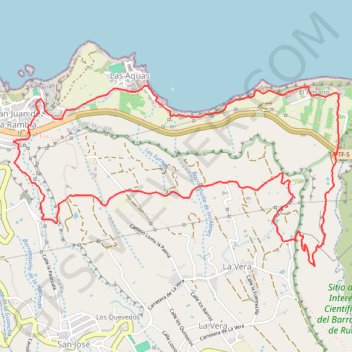 Itinéraire Ten_16_Barranco de Ruiz - San Juan de la Rambla, distance, dénivelé, altitude, carte, profil, trace GPS