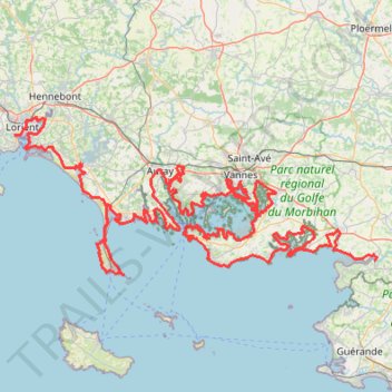 Itinéraire Le sentier GR® 34, distance, dénivelé, altitude, carte, profil, trace GPS