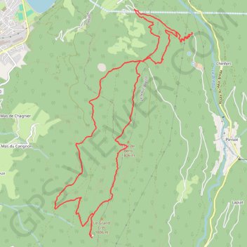 Itinéraire Le Sentier de Fer depuis Perchetan - Pinsot, distance, dénivelé, altitude, carte, profil, trace GPS