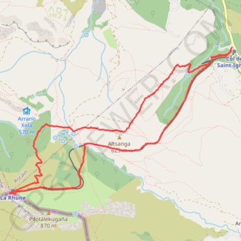 Itinéraire La Rhune, distance, dénivelé, altitude, carte, profil, trace GPS