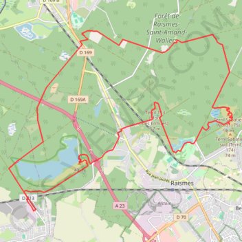 Itinéraire De l'mare à ch'terril, distance, dénivelé, altitude, carte, profil, trace GPS