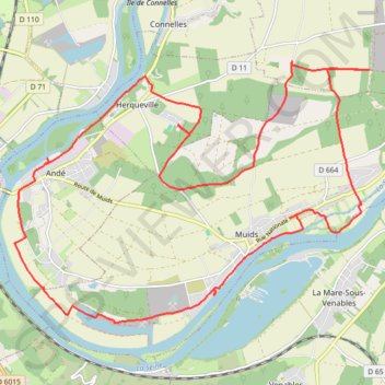 Itinéraire Randonnée La Plante à Herqueville, distance, dénivelé, altitude, carte, profil, trace GPS