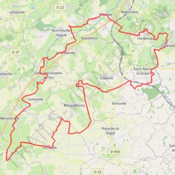 Itinéraire 0 - tollevastaise_2026_vtt_50km-23933600-1787933951-76, distance, dénivelé, altitude, carte, profil, trace GPS