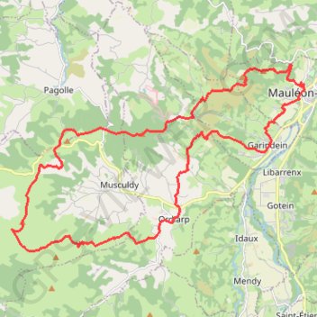 Itinéraire Autour de Mauléon-Licharre, la chapelle Saint-Antoine - 15781 - UtagawaVTT.com, distance, dénivelé, altitude, carte, profil, trace GPS