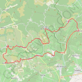 Itinéraire 🚴 Trace du vignoble du Minervois et du St-Chinian, distance, dénivelé, altitude, carte, profil, trace GPS