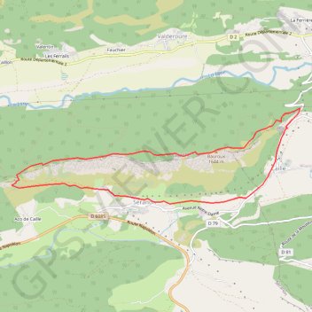 Itinéraire Le baouroux de caille, distance, dénivelé, altitude, carte, profil, trace GPS