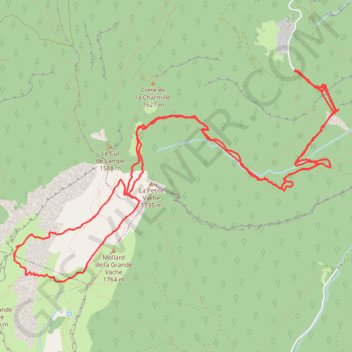 Itinéraire La Sure depuis la Chartreuse de Curiere (Chartreuse), distance, dénivelé, altitude, carte, profil, trace GPS