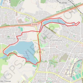 Itinéraire Les Etangs du Bois Joalland et de Guindreff, distance, dénivelé, altitude, carte, profil, trace GPS
