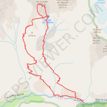Itinéraire Les clochetons de Gunneng, distance, dénivelé, altitude, carte, profil, trace GPS