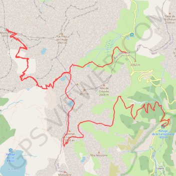Itinéraire Cantonnière au Mont Pelat, distance, dénivelé, altitude, carte, profil, trace GPS