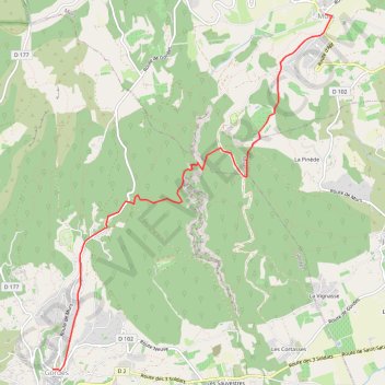 Itinéraire Gordes - Murs, distance, dénivelé, altitude, carte, profil, trace GPS