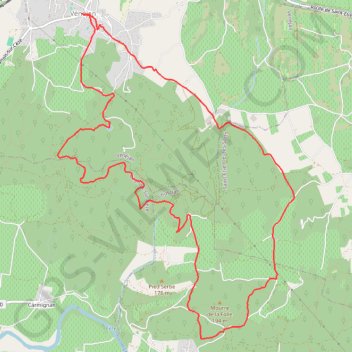 Itinéraire gpx-venejan14,9km, distance, dénivelé, altitude, carte, profil, trace GPS