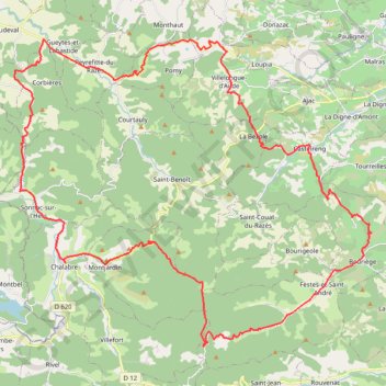 Itinéraire Chalabre, distance, dénivelé, altitude, carte, profil, trace GPS