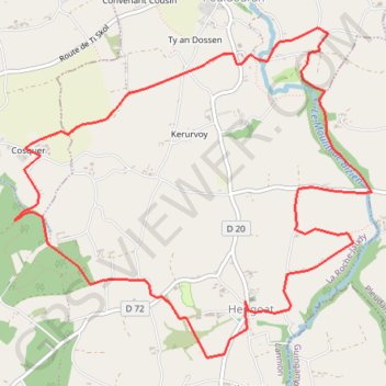 Itinéraire TRK000, distance, dénivelé, altitude, carte, profil, trace GPS
