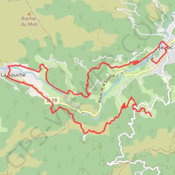 Itinéraire Jaujac et la vallée du Lignon, distance, dénivelé, altitude, carte, profil, trace GPS