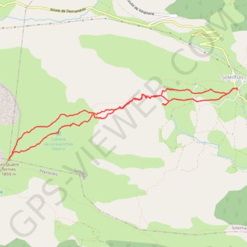 Itinéraire Le teillon (les quatres termes), distance, dénivelé, altitude, carte, profil, trace GPS
