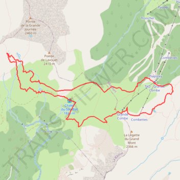 Itinéraire Refuge des Arolles, distance, dénivelé, altitude, carte, profil, trace GPS