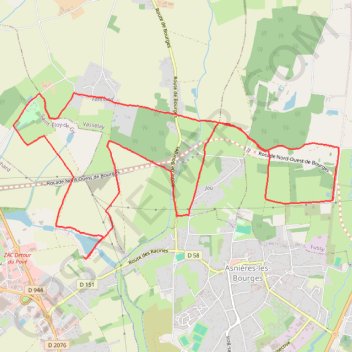 Itinéraire Randonnée Asnières, distance, dénivelé, altitude, carte, profil, trace GPS