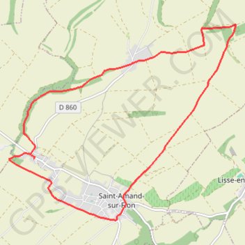 Itinéraire Ciruit de Coulvagny - Saint-Amand-sur-Fion, distance, dénivelé, altitude, carte, profil, trace GPS