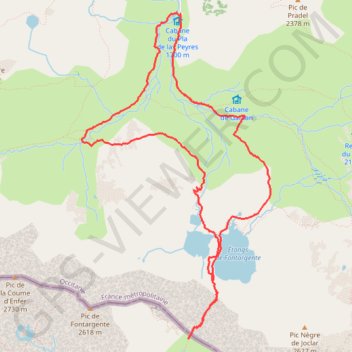Itinéraire Port de Fontargente ou d'Incles, distance, dénivelé, altitude, carte, profil, trace GPS