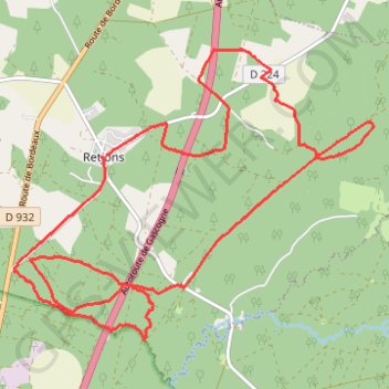 Itinéraire Autour de Retjons, distance, dénivelé, altitude, carte, profil, trace GPS