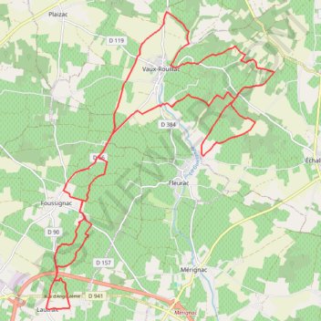 Itinéraire Lautrait 30 kms, distance, dénivelé, altitude, carte, profil, trace GPS