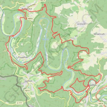 Itinéraire Bouillon 26/09/2020, distance, dénivelé, altitude, carte, profil, trace GPS