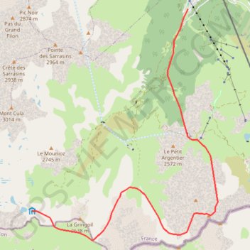 Itinéraire Refuge du Thabor - Punta Nera - Val Frejus, distance, dénivelé, altitude, carte, profil, trace GPS
