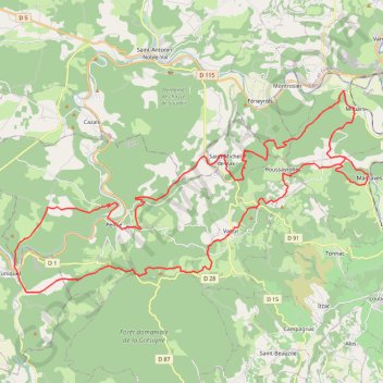 Itinéraire 215_33_Le_Marathon_noir, distance, dénivelé, altitude, carte, profil, trace GPS