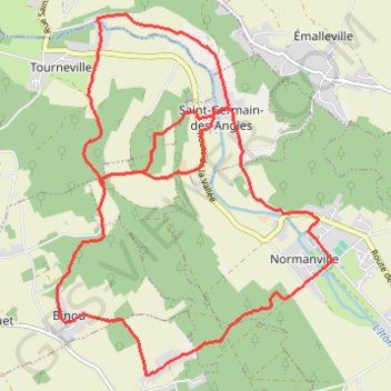 Itinéraire Autour de Saint Germain des Angles, distance, dénivelé, altitude, carte, profil, trace GPS