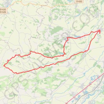 Itinéraire 67-labastide paumes-saveres-rieumes, distance, dénivelé, altitude, carte, profil, trace GPS