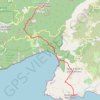 Itinéraire Corse du sud, Coti-Chiavari, Porto-Pollo, distance, dénivelé, altitude, carte, profil, trace GPS