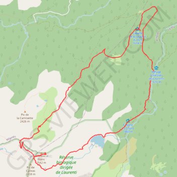 Itinéraire Le Laurenti et le Roc Blanc (Départ Refuge Forestier du Laurenti), distance, dénivelé, altitude, carte, profil, trace GPS